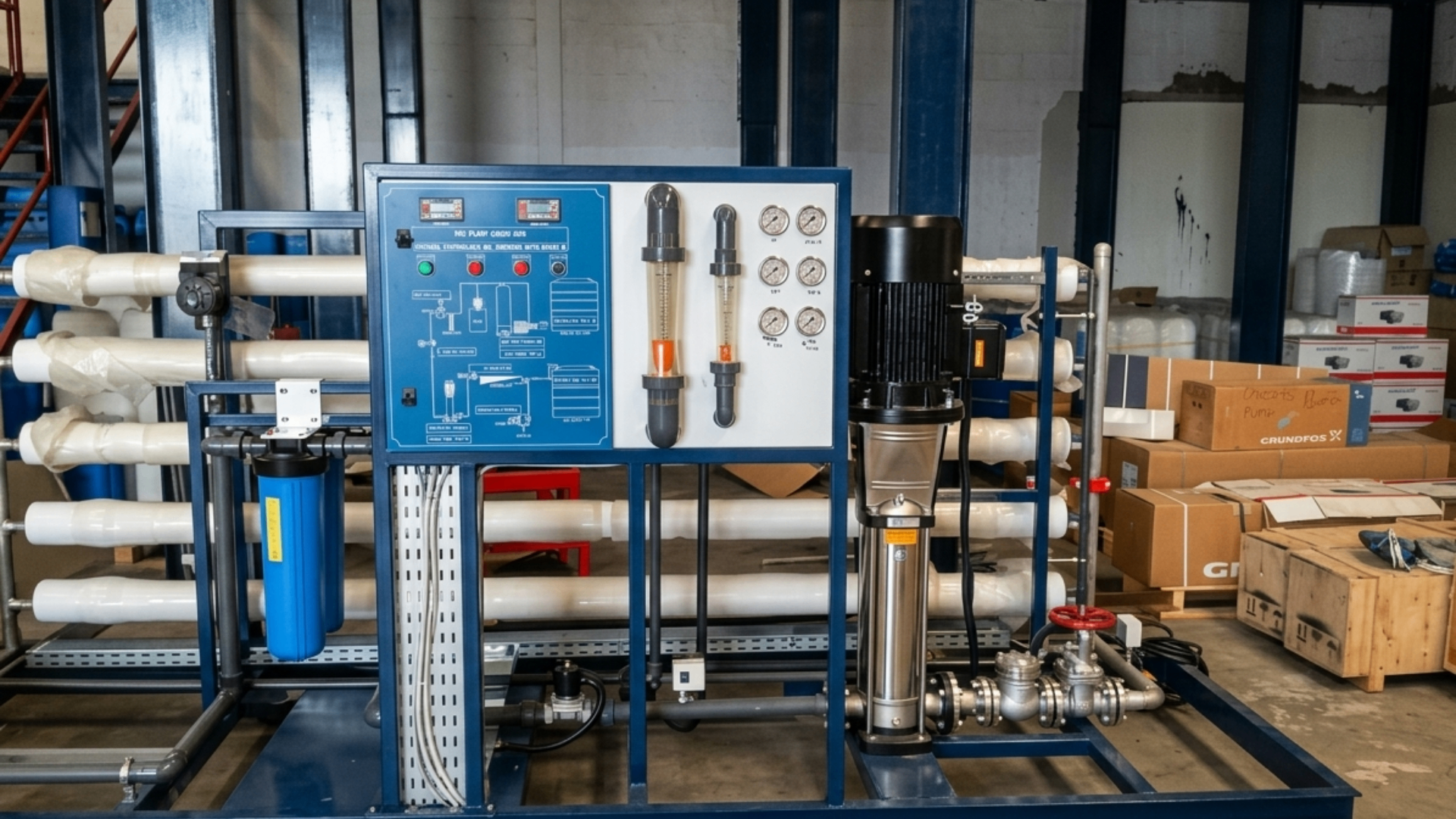 Industrial RO Skid Assembly