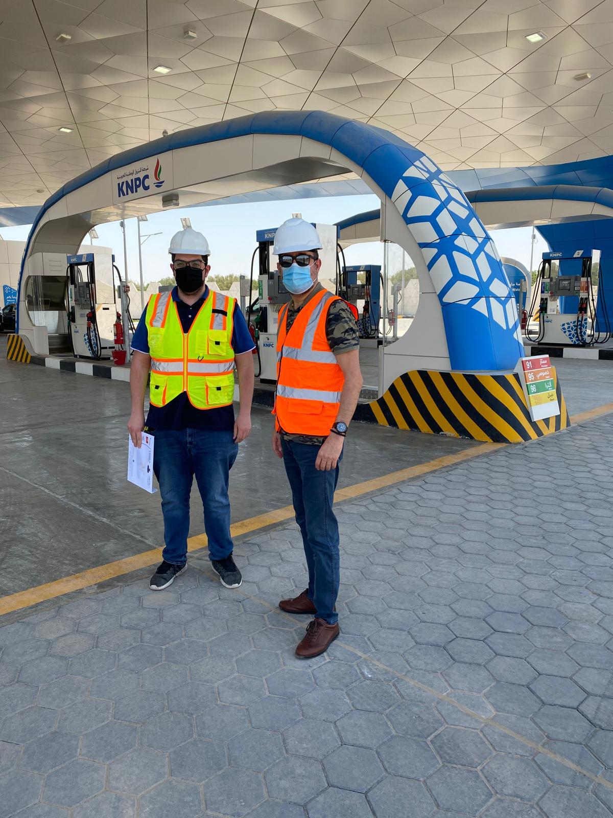 Alnajdain engineers on site at KNPC fuel station