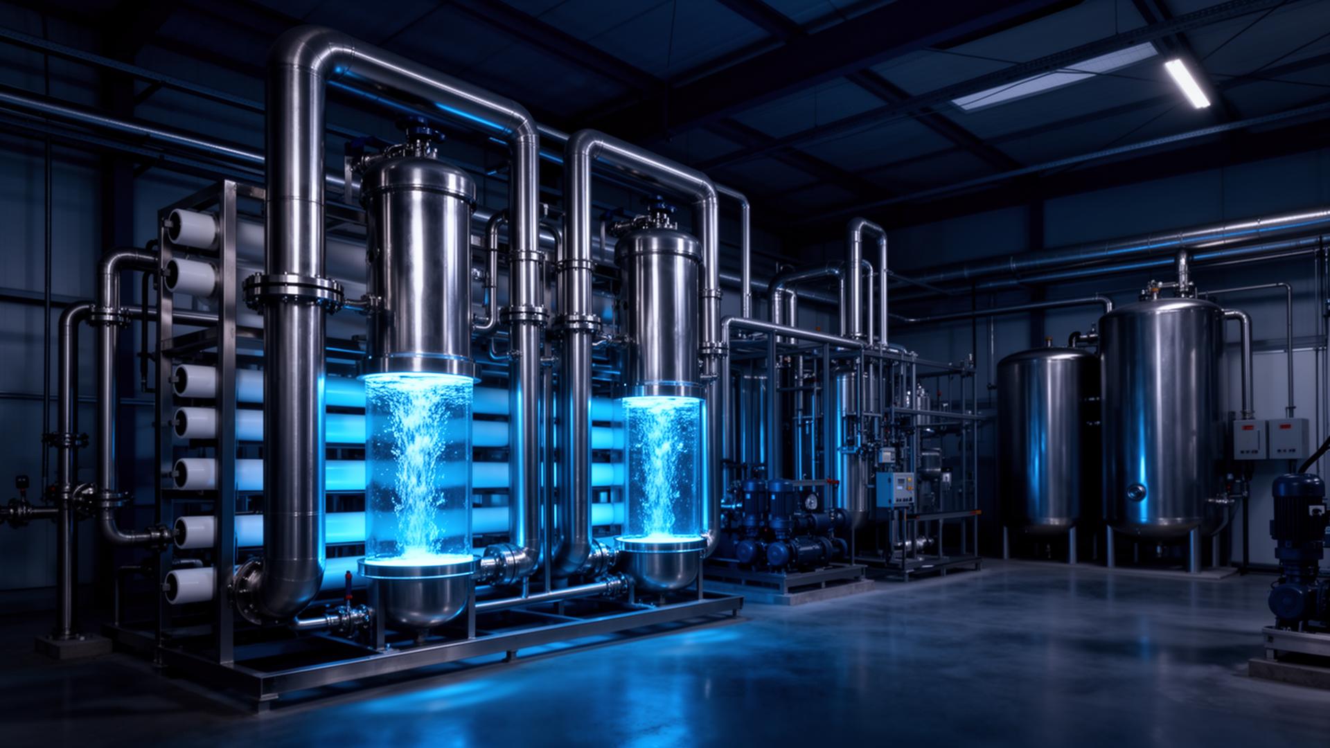 Industrial water treatment plant